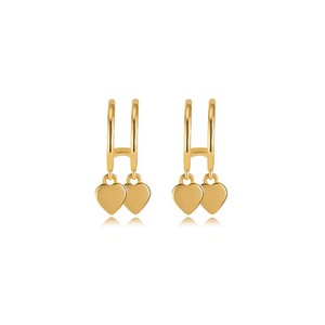 Dinle Heart Shape 925 <b>Silver</b> <b>Stud</b> <b>Earrings</b> For Women Minimalist Everyday Wear - Product Image 3