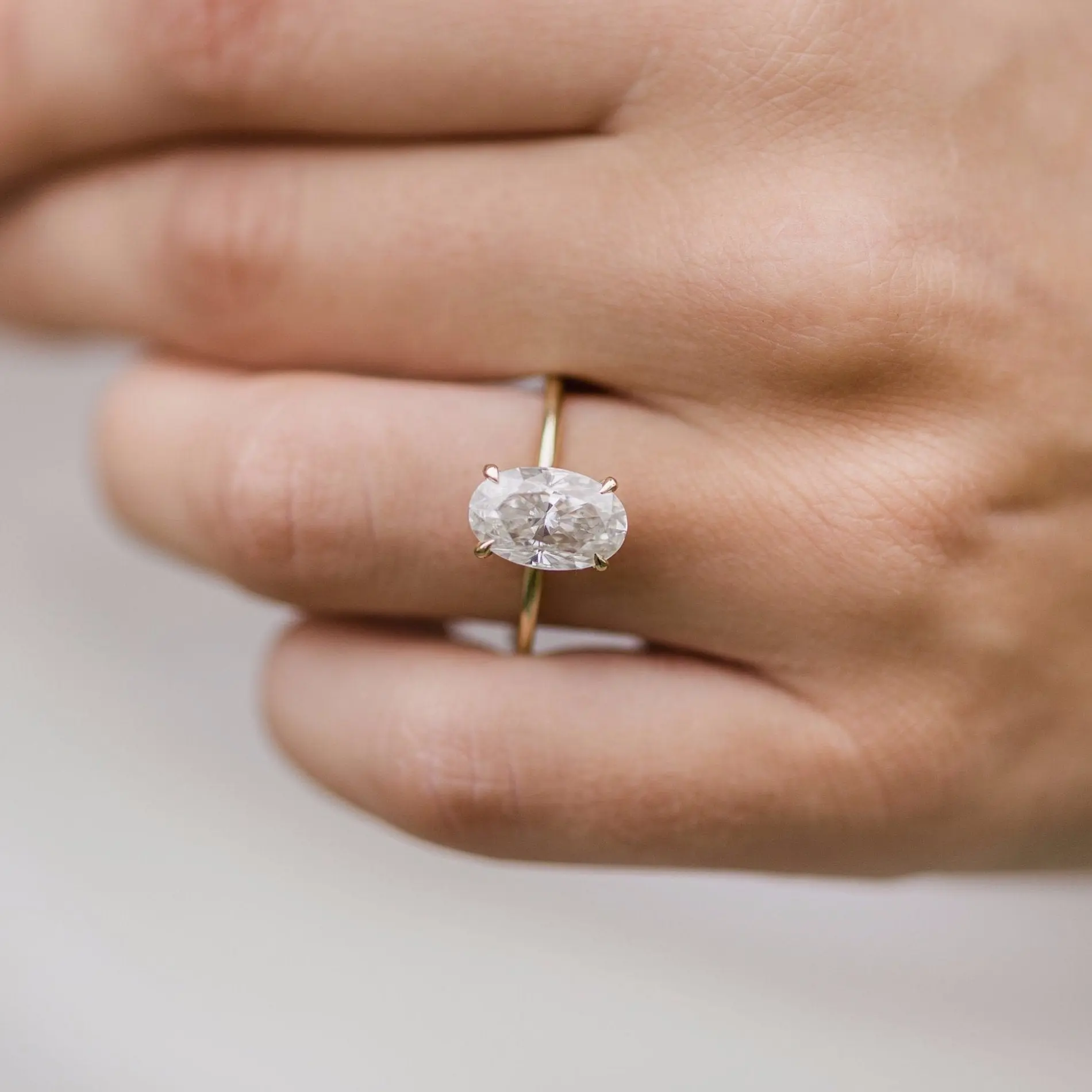 Hailer big size 3carat diamond ring lab grown high quality clear 18k diamond wedding ring