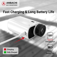 Télémètre Anbachi avec écran LCD 905nm pour la chasse et le golf, télémètre GPS, jauge de force, télémètre laser de golf personnalisable