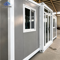Nouvelle conception de maison conteneur extensible 20 pieds à double aile, structure en acier préfabriquée, avec cuisine et salle de bain