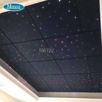 Panneau lumineux LED à fibres optiques DMX WIFI pour plafond, effet ciel étoilé, pour home cinéma et dalles de plafond acoustiques, avec étoiles scintillantes