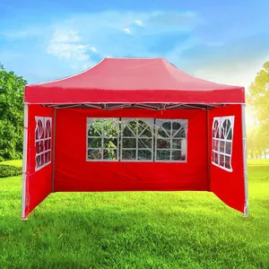 Outdoor Canopy Tent10X10Ft Waterproof Pop Up Canopy Folding Tents Outdoor Easy Up Gazebo Tents With Side Wall Windows/