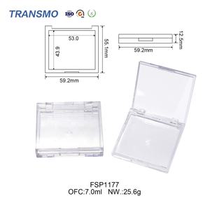 Envase de Crema para Rubor PET, Estuche Compacto Vacío para Polvo, Envase Cuadrado de Cristal para Barra de Rubor - Product Image 2