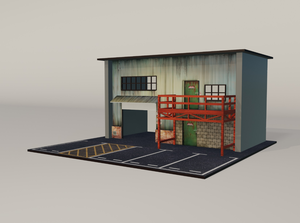 Modèle de scène de stationnement de <span class=keywords><strong>garage</strong></span> américain 1:64, petite maison en bois, modèle de voiture de simulation artisanal - Product Image 6