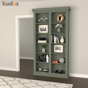 Porta Libreria Nascosta a Doppia Anta Scorrevoole Kudas, Porta Libreria Scorrevoole Fai da Te - Product Image 3