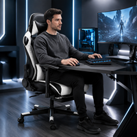 Chaise de jeu ergonomique en cuir PU AOR, chaise de bureau pour ordinateur, dossier haut, chaise de gamer réglable et inclinable, fabriquée en usine