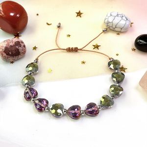Bracelet en pierre naturelle avec perles de verre colorées, protection EMF, design exclusif innovant, fabrication d'échantillons sur mesure - Product Image 5