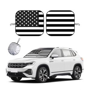 Pare-soleil réfléchissant QM en polyester, bloque la chaleur et le soleil, pare-soleil pliable pour pare-brise de voiture, anti-UV - Product Image 1