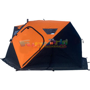 Tente de pêche sur glace d'hiver, abri thermique isolé, camping en plein air, sauna pop-up en forme de cube, fabriqué en tissu Oxford - Product Image 2