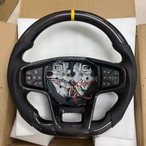 Volant de voiture <span class=keywords><strong>sport</strong></span> amélioré pour <span class=keywords><strong>Ford</strong></span> Mustang Raptor Bronco, en cuir et fibre de carbone, accessoires de voiture - Product Image 1