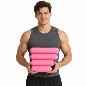 High Quality 2lb 4lb Silicone Wearable Fitness Bands Anti-Slip Iron Core Wrist Ankle Weights for FitnessYoga <b>Dumbbell</b> Bar - Product Image 4