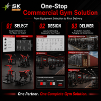 Équipement de musculation professionnel SK à charge libre, ensemble complet : machine Hack Squat et machine Hip Thrust pour centre de fitness