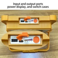 Projecteur solaire LED portable intégré de 200 W, rechargeable, étanche, pour le camping, la pêche