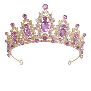 Coroa de cristal tiara genya para mulheres e meninas, acessório para cabelo de noiva e aniversário - Product Image 6