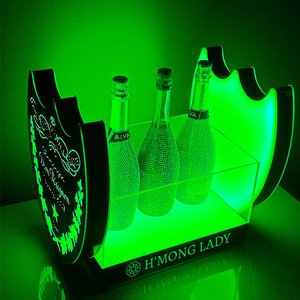 Cao cấp trong suốt <span class=keywords><strong>LED</strong></span> dạ quang Acrylic KTV bia thương mại Thùng Đá kim loại kích thước lớn và bồn nước giải khát - Product Image 1