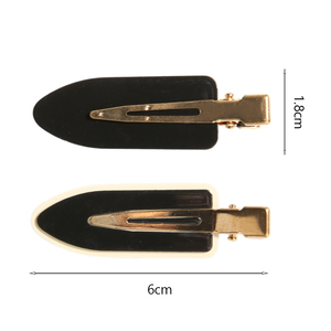 <span class=keywords><strong>Barrettes</strong></span> à <span class=keywords><strong>cheveux</strong></span> plates sans plis pour femmes, accessoires de coiffure personnalisés avec logo pour salon, pinces à bec de canard pour maquillage - Product Image 2