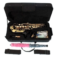 SEASOUND OEM Professional Soprano Saxophone Wind Instrument JYSS100PC Brass Curve Bell Foldable Adjustable BB Waterproof Case