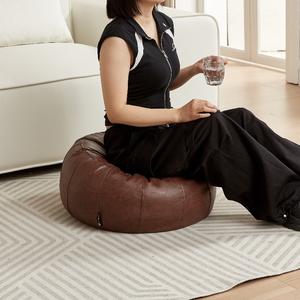 Repose-pieds multifonctionnel en cuir moderne Tabouret <span class=keywords><strong>Futon</strong></span> pliable Housse de rangement ménagère Baie vitrée <span class=keywords><strong>Tatami</strong></span> pour le changement de chaussures - Product Image 4