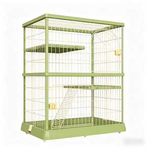 Niches pour animaux de compagnie de haute qualité, couleur vive, trois étages, grande niche pour animaux de compagnie, cage intérieure pour chat - Product Image 6