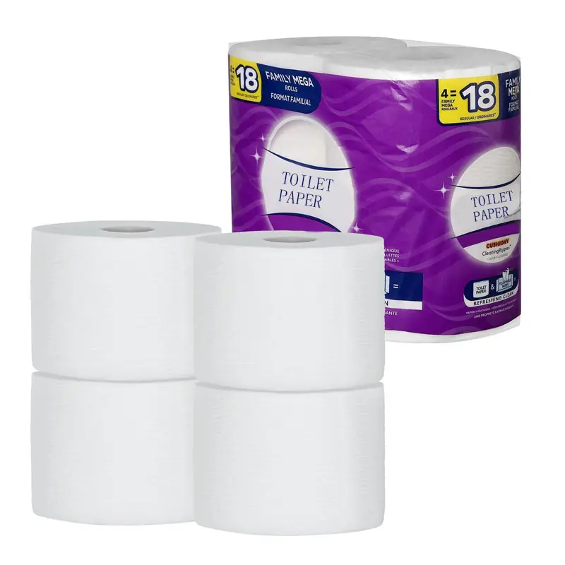 Factory wholesale family mega rolls 2 ply soft tissue toilet paper papier toilette toilet paper roll manufacturers