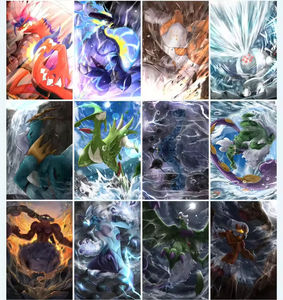 Nouvelle collection de cartes en papier coloré Z-Studio Poke Moned, cartes rares <span class=keywords><strong>Pikachu</strong></span> Charizard, cartes d'art lenticulaires 3D pour enfants, cadeaux - Product Image 3