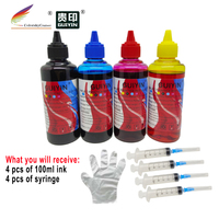 Kit Tinta Isi Ulang Kompatibel 100ml untuk HP 920 920XL, untuk Printer OfficeJet 6000 6500 7000 7500A E609a E609n - BK/C/M/Y