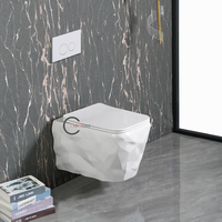 Nouveaux produits 2024, toilettes murales de luxe en or blanc occidental, toilettes suspendues, toilettes murales, toilettes suspendues en céramique
