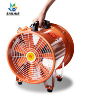 Ventilateur d'extraction axial industriel portable en fonte de 8 à 24 pouces avec conduit de 5 m pour atelier (OEM)