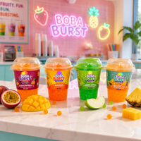 Boisson aux fruits Popping Boba, gobelet prêt à boire avec des perles de jus éclatantes