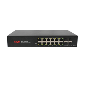 Lõi 10g uplink PoE chuyển đổi <span class=keywords><strong>IPv4</strong></span>/<span class=keywords><strong>IPv6</strong></span> tiên tiến QoS 16-Port Gigabit ONV-POE56168PFM-4TF - Product Image 1