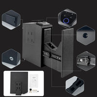Coffre-fort pour arme de poing à 3 modes de déverrouillage : empreinte digitale biométrique, code, clé, accès rapide, antivol, fixation murale, en acier, pour la maison, directement de l'usine
