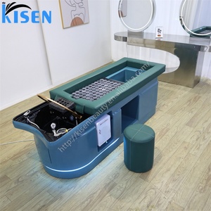 KISEN High-<b>end</b> Salon Moxibustion <b>Bed</b> Beauty Salon Special Intelligent Water Cycle Water Heater Shampoo <b>Bed</b> With Pedicure Spa - Product Image 2