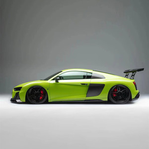 ชุดแต่งคาร์บอนไฟเบอร์สไตล์ Capristo สำหรับอัพเกรด Audi R8 ประกอบด้วยลิ้นกันชนหน้าแบบใหม่ ดิฟฟิวเซอร์ สปอยเลอร์ สเกิร์ตข้าง และกันชนรถยนต์ - Product Image 6