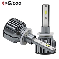 Gicoo P5 Nouvelles ampoules de phares LED pour voiture à faisceau haut/bas super lumineux 10000LM 6500K 12V 50W, compatibilité universelle, avec garantie d'un an