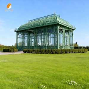 شرفة دفيئة كبيرة من الحديد المطاوع على الطراز الأوروبي MILY لحديقة الفيلا الخارجية - Product Image 2