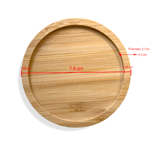 Dessous de verres en bois de bambou non finis, tranches de bois de 3.5 pouces GOH <span class=keywords><strong>DODD</strong></span> pour l'artisanat naturel et décoration de mariage, paquet de 8 pièces - Product Image 6