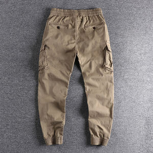 Leggings <span class=keywords><strong>con</strong></span> <span class=keywords><strong>cerniera</strong></span> Casual in cotone lavorato Vintage e lavato pantaloni tattici Cargo da <span class=keywords><strong>uomo</strong></span> - Product Image 2