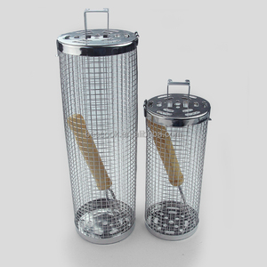 Outil de marche durable <span class=keywords><strong>en</strong></span> métal pour barbecue, grilles rondes à long manche, accessoires de barbecue <span class=keywords><strong>en</strong></span> acier inoxydable 304 de qualité alimentaire - Product Image 5