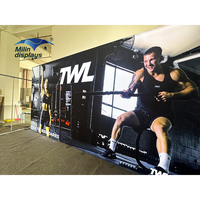 10x20ft SEG modulaire Double face SEG lumière boîtes publicitaires affichage salon équipement Fitness rétro-éclairé mur exposition