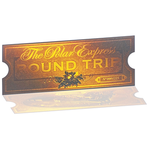 Collectible Craft Round Trip Christmas Train Commemorative Plastic Gold-Plated Lucky Ticket Card - Product Image 2