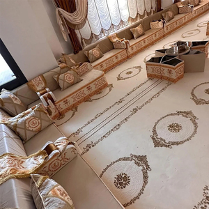 Ensemble de canapés sectionnels carrés arabes Majlis yéménais, meubles de <span class=keywords><strong>salon</strong></span> marocains, rembourrage en tissu et éponge, <span class=keywords><strong>pour</strong></span> centre commercial et école - Product Image 3