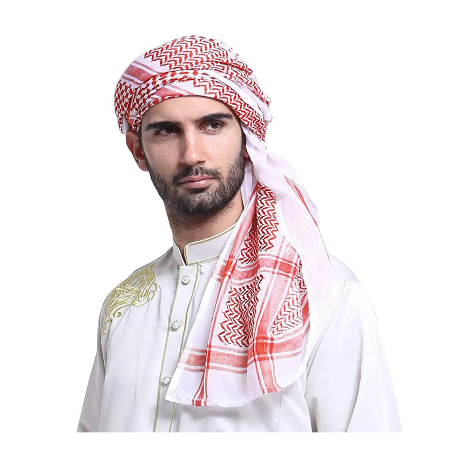 Männer Arab Kafiya Keffiyeh Arabisch Muslim Kopf wickels chal Shemagh Turban Kopf bedeckung