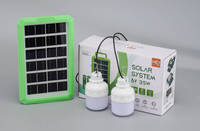 Everstar Mini kit de système d'éclairage solaire rechargeable par USB avec ampoules LED Panneaux solaires pour jardin et bureau Indice IP65