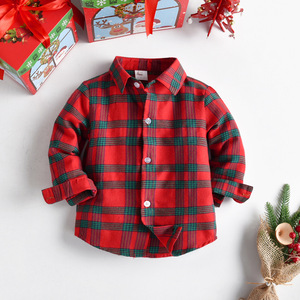 Boutique Christmas Eve Outfitstoddler <strong>Boy</strong> Clothes Set Plaid T-Shirt Red Pants Children's Outfit <strong>Boys</strong> <strong>Clothing</strong> Sets Kids Wear - Product Image 2