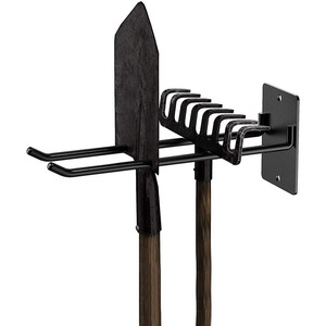 Support mural pour outils de jardin en fer, porte-bêches, balais et tuyaux pour garage et cour - Product Image 3