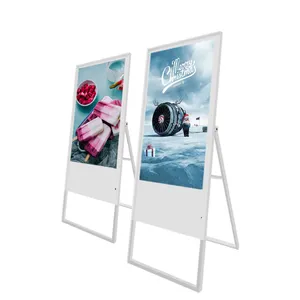 OEM ODM قابل للطي المحمولة LCD الإعلان الرقمي ملصق الإيبوستر لشريط مطعم