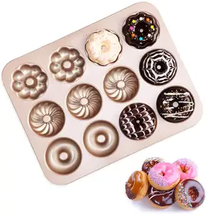 Moule à Donuts à 12 cavités, plateau de cuisson, pour Mini sacs à biscuits