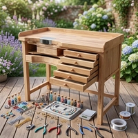 Banc de travail en bois massif avec tiroirs pour outils de bijouterie et d'artisanat - Nouvel équipement d'atelier de menuiserie/laboratoire