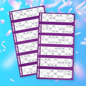 Premium Art Paper Bingo Tickets Manufacturer Design Customizable Win Bingo Numbers - Product Image 1