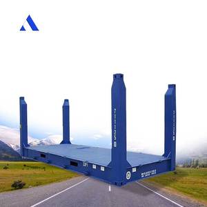 20ft 20 ft 20 feet phẳng giá cố định góc bài vận chuyển <span class=keywords><strong>container</strong></span> với đứng cột ở bốn góc trên cùng để bán - Product Image 1
